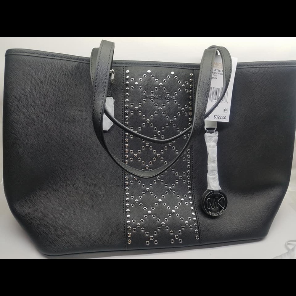 Michael Kors Jet Set Travel Bag Leather Tote - Picture 7 of 8